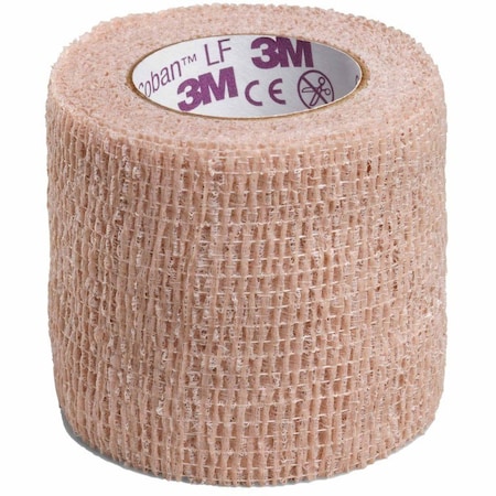 3M Coban Cohesive Bandage 2 Inch X 5 Yard Self-Adherent Closure Tan NonSterile Standard Compression, 36PK 2082